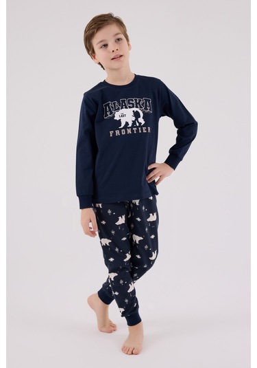 Rolypoly Erkek Çocuk Lacivert Pijama Takımı Rp3718-c-v1