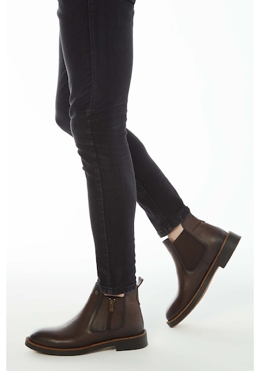 Tamer Tanca Erkek Hakiki Deri Kahverengi Floter Casual Bot 572 1727 B ERK BOT Kahverengi