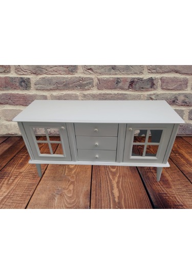 Bengimobilya Tv Sehpası Windovs Model Pencere Ahşap Kayın Torna Retro Ayak Bey