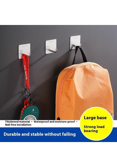 Dancemonkey Siyah Paslanmaz Çelik 4'lü Duvara Monte Kancalar Mutfak/banyo Asma Kancası 304 Wf Siyah