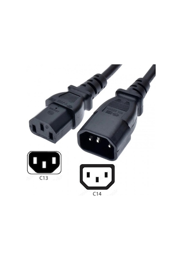 Pc Power Dişi Erkek Uzatma Kablosu 3x0.75 Güç Uzatma Kablosu 2m