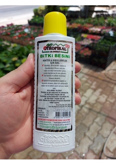 Tropikal Kaktüs ve Sukulentler İçin Özel Bitki Besini 225 ml