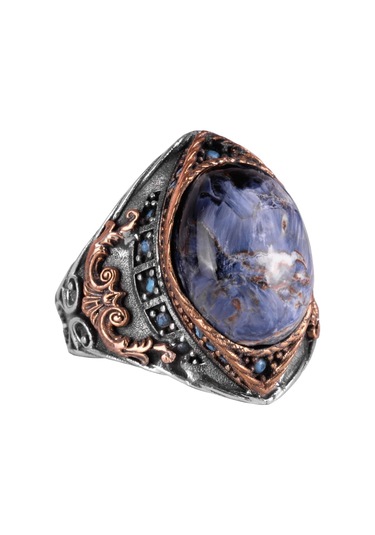 Gerçek Doğal Pietersite Taş Yüzük, Gümüş Yüzük Erkekler İçin Gümüş