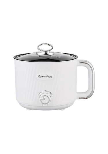 Honeybeeshop Beyaz 1 8l Tek Katmanli Elektrikli Pisirme Makinesi Zarif Gorus Kompakt Kapasite Uc Yemek Icin Bir Tencere Iki Kisi