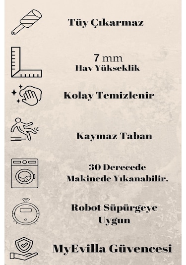 Naturel Pamuklu Kilim Yıkanabilir Banyo Paspası Halısı 2'li Klozet Takımı 60x100-50x60cm Gri