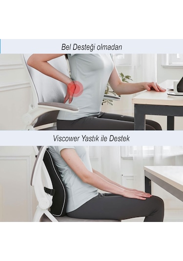 Viscower Anatomik Omurga Destekli Sırt Ve Bel Yastığı