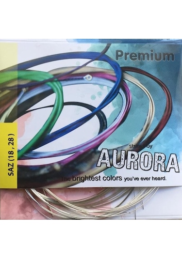 Aurora Premium Beyaz Bamlı 0.18 Saz Teli Kısa Sap
