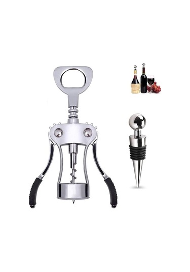 Garsonlar Ve Şarap Severler İçin 2'si 1 Arada Tirbuşon Ve Şişe Tıpası, Şarap Açacağı B Diğer
