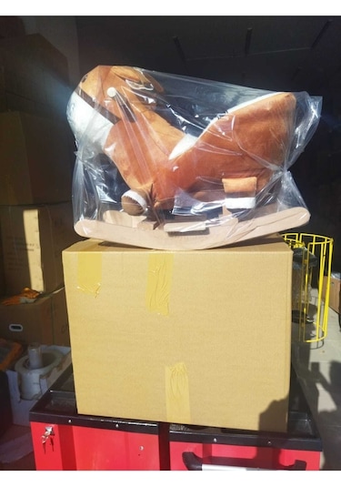 Exorbaby Ahşap Ayaklı Peluş Sallanan At Aslan Kuzu Oyuncak Antrasit