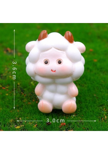 Reçine Mini Figürler Masaüstü Dekorasyonu Minyatür Heykel Yeni Reçine Süsler Bahçe Koyun