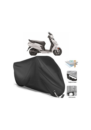 Hero Dash Lx 110 Motosiklet Branda (Bağlantı, Kilit Uyumlu)-Siyah (457218767)