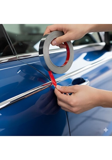 Kia Sorento Uyumlu Yapışkanlı 18 Mm 5 Metre Krom Nikelaj Trim Şerit Araç Dış Dekor Bandı