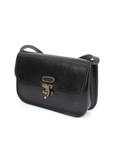 Hakiki Deri El Işçiliği Kadın Omuz Ve Postacı Çantası K0631 Siyah-S Siyah