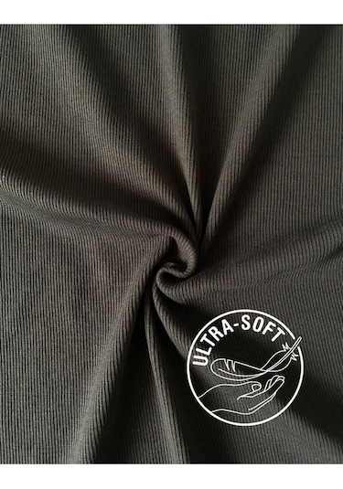 Alya Underwear Kaşkorse Dar Yaka Askılı Crop Siyah
