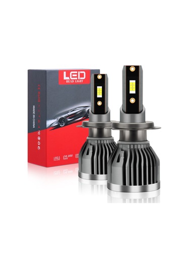 Jeehugo Q3 Modeli H7 Arayüzlü Araba Led Farları - 6000k Parlak Beyaz Işık, Ip68 Su Geçirmez, 50.000 Saat Ömür, Kolay Kurulum 1 Çift