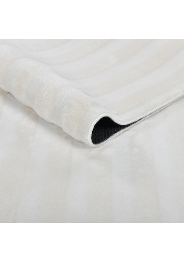 Krem Yumuşak Bubble Peluş Halı Yolluk Kaymaz Tabanlı, Yıkanabilir B001a Cream Krem