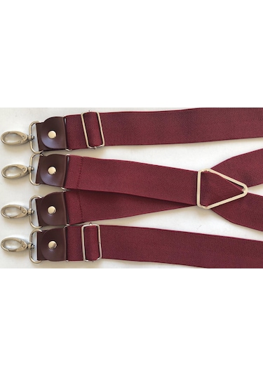 Kancalı Bordo Pantolon Askısı 4 Kancalı