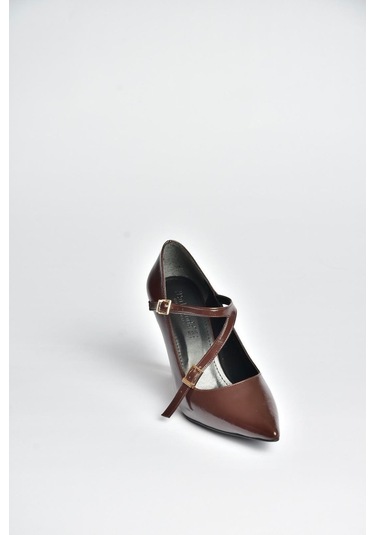 Fox Shoes V820467260 Kahverengi Rustik Kalın Topuklu Kadın Ayakkabı Kahverengi