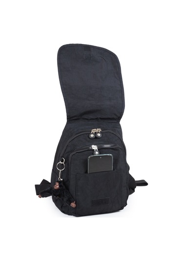 Küçük Boy Krinkıl/klinkır Su Geçirmez Çok Gözlü Uzun Askı Günlük El Omuz Ve Sırt Çantası Siyah 13-5a Siyah