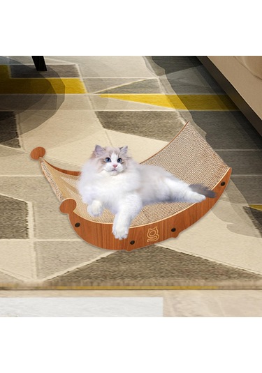 Suntek Kedi Şezlongu Oluklu Kağıt Uyku Tırmalama Pedi İç M