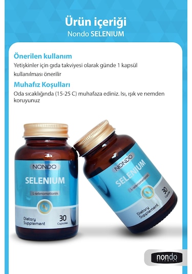 Nondo Selenium / Selenyum 30 Kapsül (l Selenometionin )