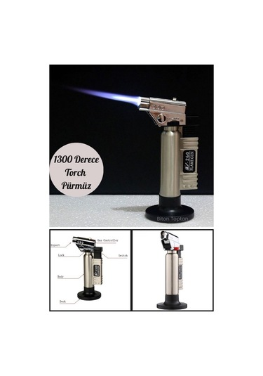 1300 Derece Isı Tabancası Aşcı Pürmüzü Metal Kasa Torch Pürmüz Ça Siyah
