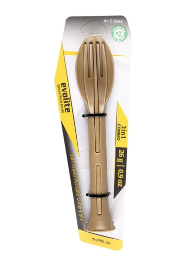 Evolite Combo 3 İn 1 Çatal Kaşık Set Bej