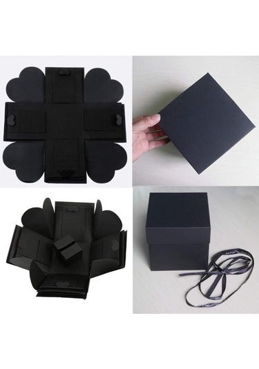 Yaratıcı Dıy El Yapımı Fotoğraf Albümü Hatıra Kitabı Sürpriz Patlama Hediye Kutusu, Bitmiş + Pvc Versiyon