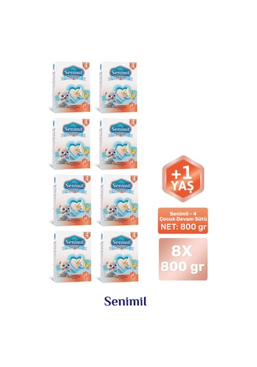 Senımıl 4 Çocuk Devam Sütü 800 G 8 Adet