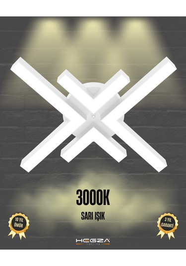 Arana Beyaz Kasa, Sarı Işık Modern Plafonyer Led Avize Beyaz