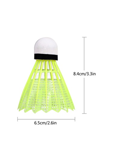 Geeksen Plastik Badminton Topları 6 Adet - Kompozit Mantar Başlı, Esnek Ve Dayanıklı - Başlangıçcılar İçin Spor Ve Egzersiz