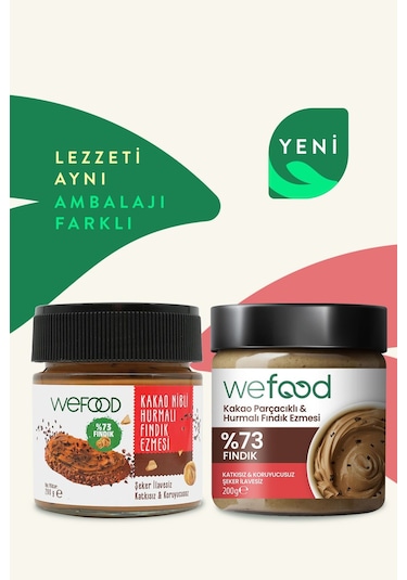 Wefood Kakao Nibli Hurmalı Fındık Ezmesi 200 gr