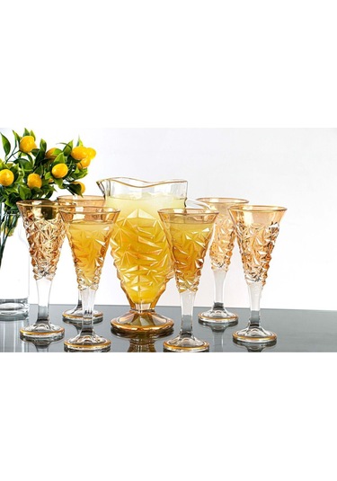 Plt Design La Rose 7 Parca Kokteyl Bardağı Seti,meşrubat - Su Bardağı Seti