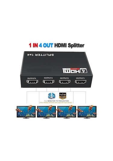 4410 4 Port Hdmi Splitter Çoklu Ekran Çoklayıcı Switch