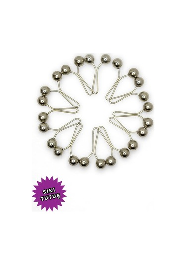 Eşarp Şal Klipsi Gümüş 12 Adet İnci Model - Klips Kadın Tesettür Aksesuar İğne Gümüş