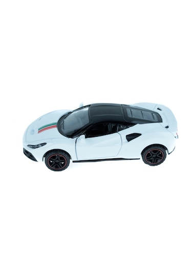 Oyuncak Metal Çek Bırak Süper Sport Araba Beyaz 11 Cm