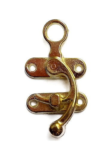 Kancalı Yay Gözü, Ahşap Kutu Klipsi - Küçük, Sarı, 100 Adet