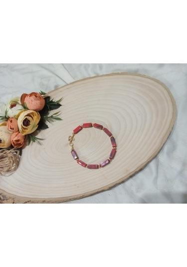 Kırmızı Kolye Ve Bileklik Takı Seti Kırmızı