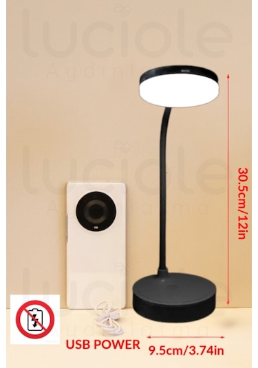 Ct-8440 Berlin Şarjlı Dokunmatik Dimmerli 3 Renk Led Masa Lambası - Siyah Diğer