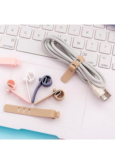 Reedark "5'li Silikon Kablo Düzenleyici - Kulaklık Ve Usb Kabloları İçin Pratik Saklama Bağı"