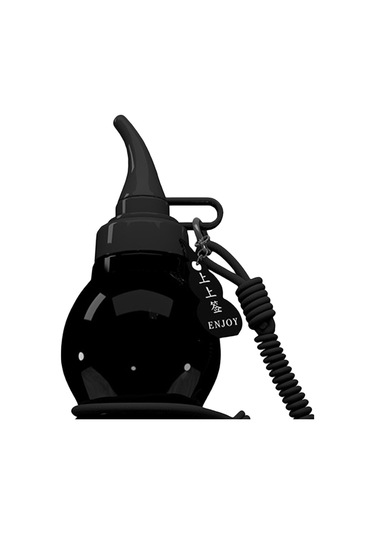 Suntek 800ml Çin Kabak Su Şişesi Spor Matarası Açık Siyah