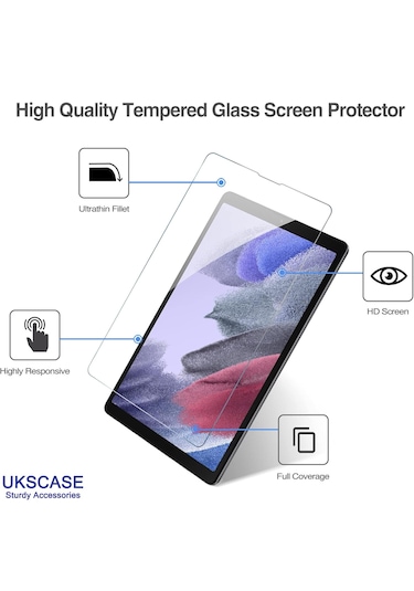 Samsung Uyumlu Galaxy Tab A7 Lite 8.7 İnç 2021 Temperli Cam Ekran Koruyucu 2 Adet