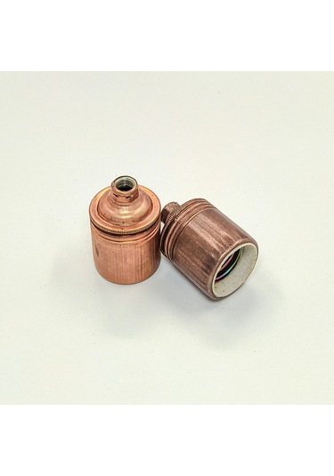 Dekoratif E27 Metal Düz Bakır Renk Duy