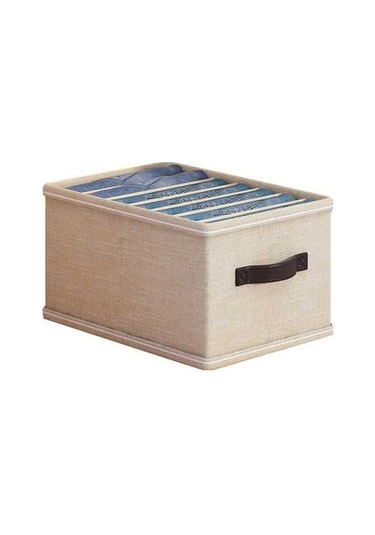 Dancemonkey Cbtx 7 Izgaralı Kot Pantolon Ve Gömlek İçin Katlanabilir Çekmece Düzenleyici Kutu - Bej 140l