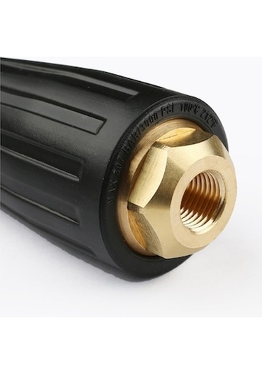 Yüksek Basınçlı Döner Nozul 3000 Psı Basınçlı Yıkama Makinesi İçin Turbo Püskürtme Nozulu, 1/4" Hızlı Bağlantı, 030 Siyah