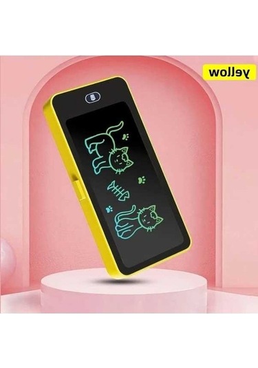 Trendooze Gaojunshop01 Sarı Lcd Yazı Tahtası, Gençler İçin Göz Koruma Tek Tuşlu Kalem Kutusu Sarı