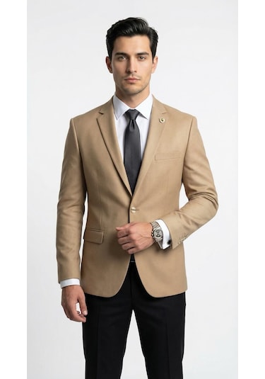 Plus Scorpion Erkek Blazer Ceket Twill Dokuma Likralı Notch Yaka 1 Düğmeli Çift Yırtmaçlı Slim Fit Camel Plus Scorpion Erkek Blazer Ceket Twill Dokuma Likralı Notch Yaka 1 Düğmeli Çift Yırtmaçlı Slim Fit Camel
