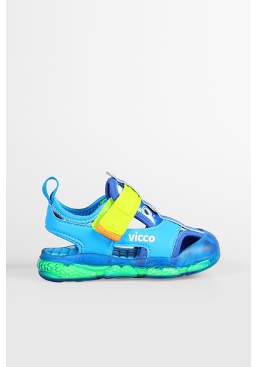 Vicco Live Işıklı Erkek Bebek Sandalet Saks Mavi