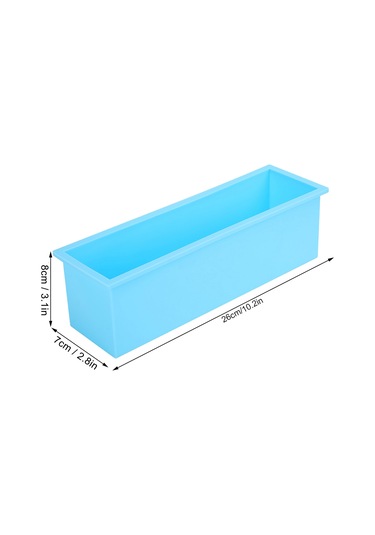 Shineyee 1200ml Mor Silikon Gıpta/ Sabun Kalıbı - 26x7x8cm Büyük Boy Dikdörtgen, -40 C/+230 C Dayanıklı, Kolay Çıkarma, Taze Ve Sağlıklı Kullanim Mor
