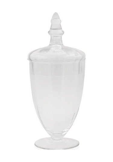 The Mia Ayaklı Cam Saklama Kabı 24 Cm Şeffaf